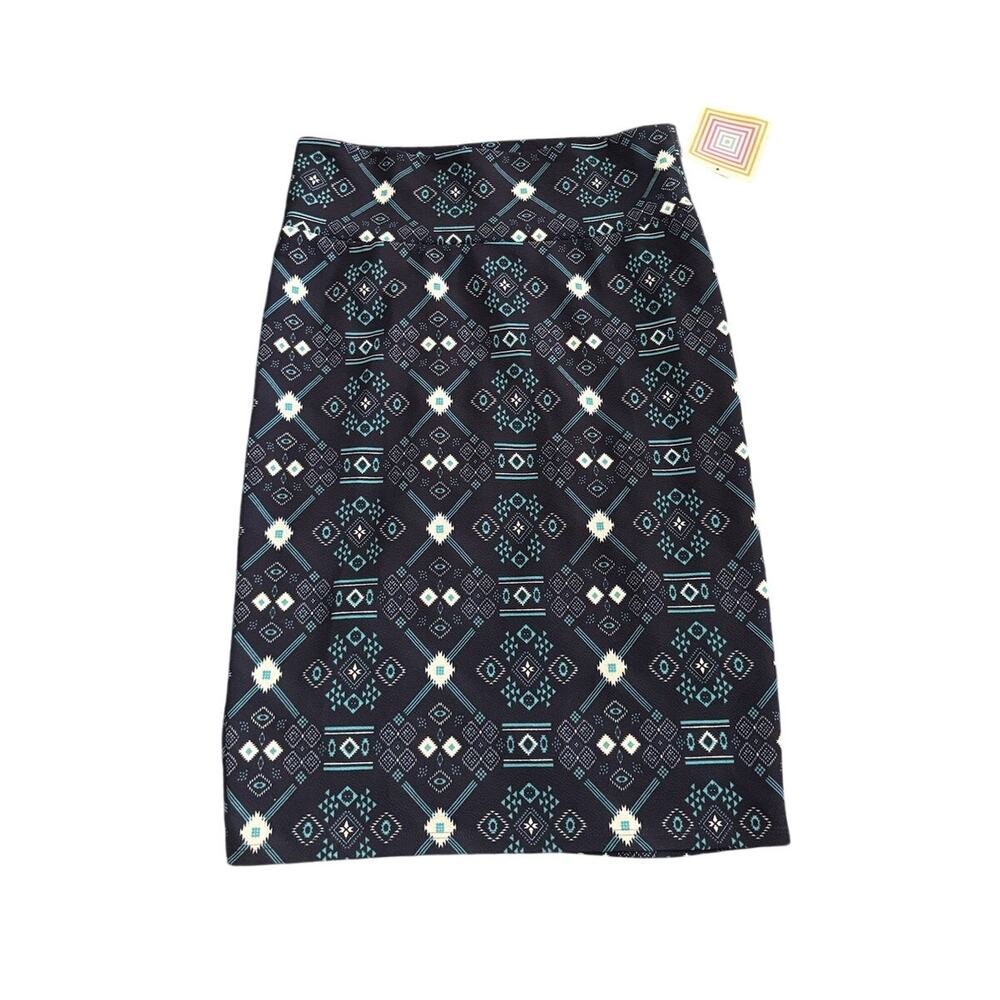 LuLaRoe Navy Aztec Cassie Skirt - Large - New